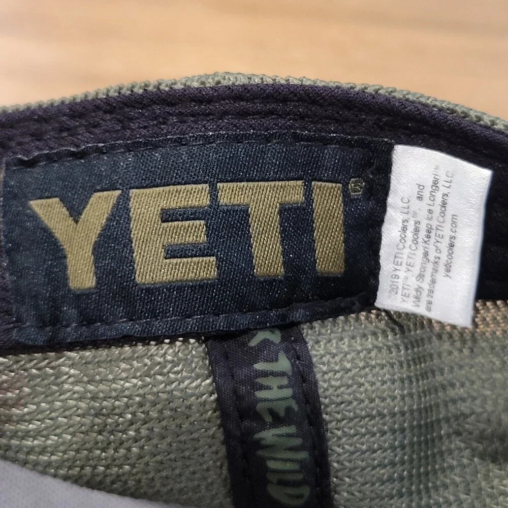 Yeti Hat Cap Snapback Army Green Patch One Size Adjustable